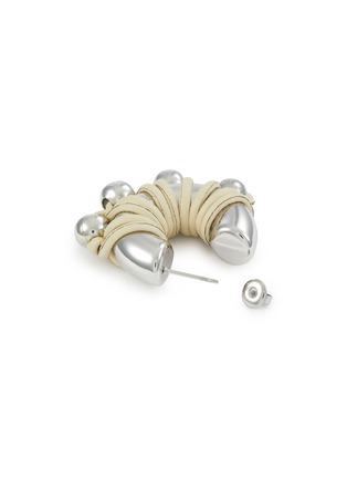 细节 - 点击放大 - KITESY MARTIN STUDIO - La Chunky Hoop Earrings — Silvered/Cream