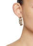 模特儿示范图 - 点击放大 - KITESY MARTIN STUDIO - La Chunky Hoop Earrings — Silvered/Cream