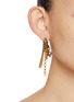 模特儿示范图 - 点击放大 - KITESY MARTIN STUDIO - La Lindsay Stainless Steel Hoop Earrings — Golden/Kaki