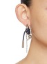 模特儿示范图 - 点击放大 - KITESY MARTIN STUDIO - La Lindsay Hoop Earrings — Silvered/Marine