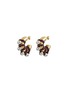 首图 - 点击放大 - KITESY MARTIN STUDIO - La Chunky Stainless Steel Hoop Earrings — Golden/Burgundy