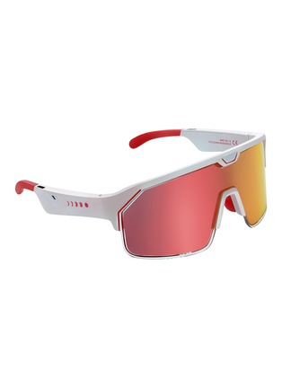 首图 –点击放大 - CHAMELO - Music Shield HVL Lens Smart Glasses — White Frame/Fire Lenses