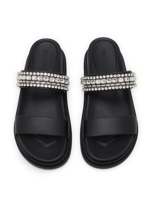 细节 - 点击放大 - JIMMY CHOO - Jadi Crystal Embellished Leather Sandals