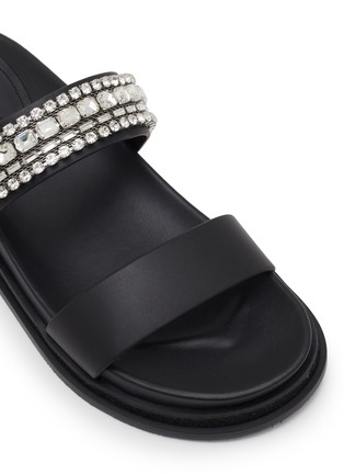 细节 - 点击放大 - JIMMY CHOO - Jadi Crystal Embellished Leather Sandals