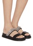 模特儿示范图 - 点击放大 - JIMMY CHOO - Jadi Crystal Embellished Leather Sandals