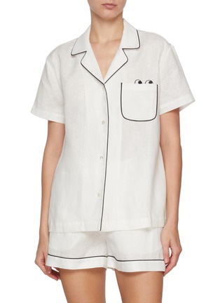  - ANYA HINDMARCH - Eyes Linen Short Pyjama Set — Size S