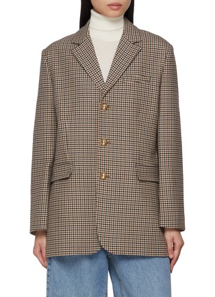首图 - 点击放大 - FRAME - The Houndstooth Wool Blend Blazer