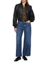 模特儿示范图 - 点击放大 - FRAME - The Leather Harrington Bomber Jacket