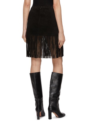 背面 - 点击放大 - FRAME - The Saddle Suede Leather Skirt