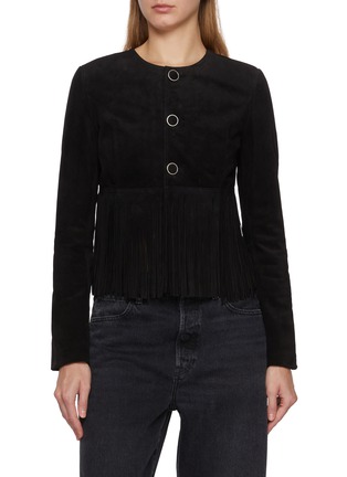 首图 - 点击放大 - FRAME - The Saddle Suede Leather Jacket