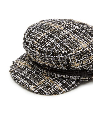 细节 - 点击放大 - MAISON MICHEL - NEW ABBY 亮片饰粗花呢帽