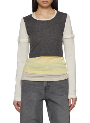 首图 - 点击放大 - CUDDLEUP - Double Layer Long Sleeve Top