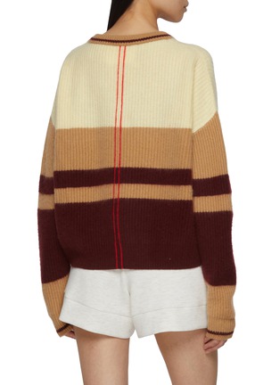 背面 - 点击放大 - CUDDLEUP - V-Neck Colourblock Knit Sweater