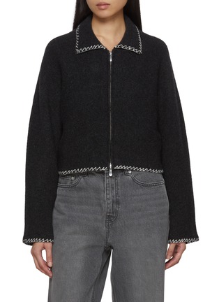 首图 - 点击放大 - CUDDLEUP - Contrast Stitching Cropped Jacket