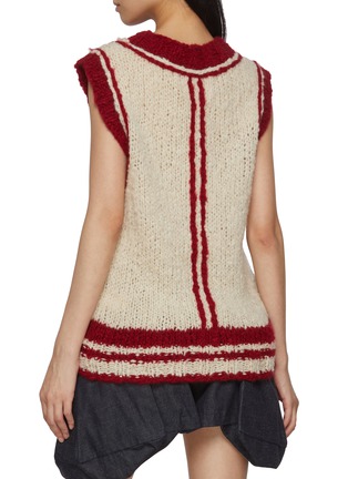 背面 - 点击放大 - CUDDLEUP - V-Neck Hand Knit Vest