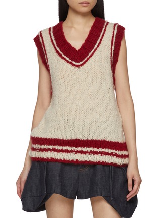首图 - 点击放大 - CUDDLEUP - V-Neck Hand Knit Vest