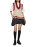 模特儿示范图 - 点击放大 - CUDDLEUP - V-Neck Hand Knit Vest