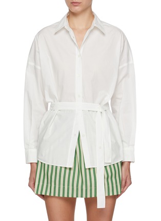 首图 - 点击放大 - LMND - Chiara Belted Cut Out Cotton Shirt