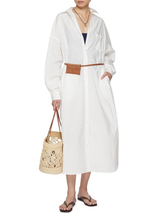 模特儿示范图 - 点击放大 - LMND - Chiara Midi Shirt Dress