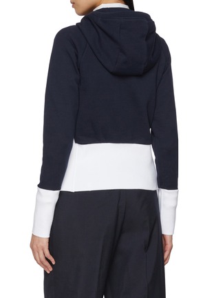 背面 - 点击放大 - THOM BROWNE - Classic Loopback 4-Bar Zip Up Cotton Hoodie