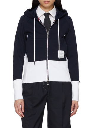 首图 - 点击放大 - THOM BROWNE - Classic Loopback 4-Bar Zip Up Cotton Hoodie