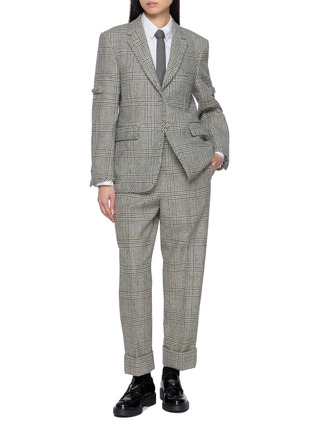 模特儿示范图 - 点击放大 - THOM BROWNE - Hunting Tweed Backstrap Pants