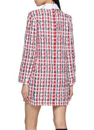 背面 - 点击放大 - THOM BROWNE - Round Collar Gingham Tweed Shift Dress