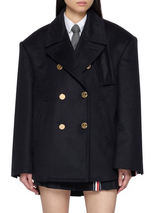 首图 - 点击放大 - THOM BROWNE - Oversized Double Breasted Peacoat