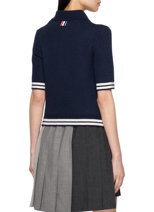背面 - 点击放大 - THOM BROWNE - Tuck Stitch Silk Cashmere Wool Polo Shirt