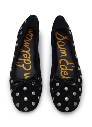 细节 - 点击放大 - SAM EDELMAN - Alie Studded Suede Ballerina Flats