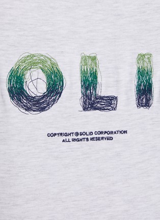  - SOLID HOMME - LOGO 印花纯棉 T 恤