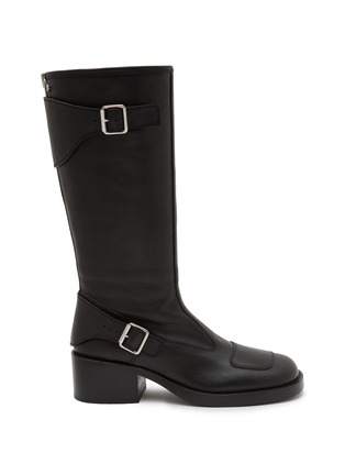 首图 - 点击放大 - ANN DEMEULEMEESTER - 50 BALO 皮革高筒中跟靴