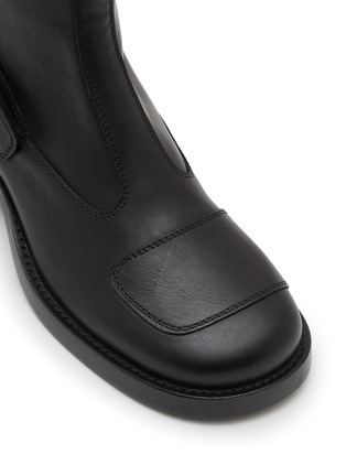细节 - 点击放大 - ANN DEMEULEMEESTER - 50 EERO 皮革短筒中跟靴