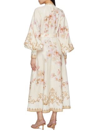 背面 - 点击放大 - ZIMMERMANN - Hypnotic Buttoned Linen Midi Dress