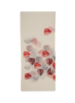 首图 - 点击放大 - LANE’S - Leaf Embroidered Fine Wool Shawl