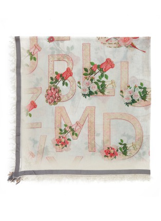 细节 - 点击放大 - LANE’S - Rose Print Shawl