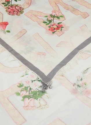 细节 - 点击放大 - LANE’S - Rose Print Shawl