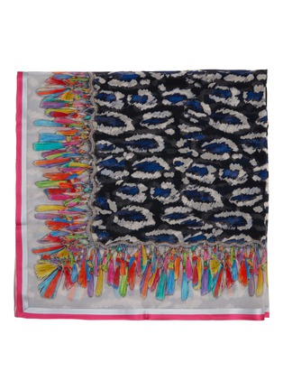 首图 - 点击放大 - LANE’S - Cotton Modal Silk Tassel Print Shawl with Silk Trim