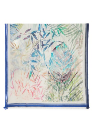 细节 - 点击放大 - LANE’S - Botanical Print Cotton Silk Shawl