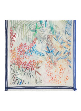 首图 - 点击放大 - LANE’S - Botanical Print Cotton Silk Shawl
