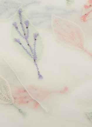 细节 - 点击放大 - LANE’S - Embroidered Fine Wool Shawl