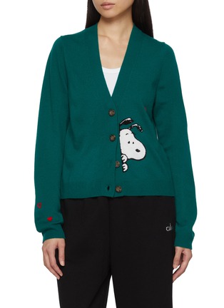 首图 - 点击放大 - CHINTI & PARKER - X Peanuts Snoopy Peek Wool Cashmere Cable Knit Cardigan