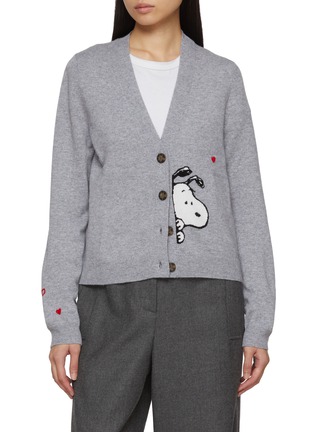 首图 - 点击放大 - CHINTI & PARKER - X Peanuts Snoopy Peek Wool Cashmere Cable Knit Cardigan