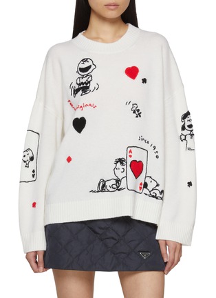 首图 - 点击放大 - CHINTI & PARKER - X Peanuts Charlie's Poker Pals Wool Cashmere Knit Sweater