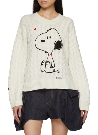 首图 - 点击放大 - CHINTI & PARKER - X Peanuts Snoopy Wool Cashmere Cable Knit Sweater
