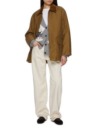 模特儿示范图 - 点击放大 - CHINTI & PARKER - X Peanuts Poker Wool Cashmere Knit Sweater