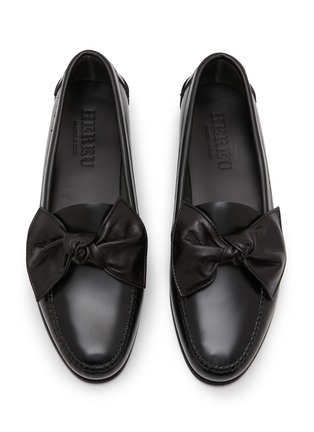 细节 - 点击放大 - HEREU - Corbati Bow Leather Loafers
