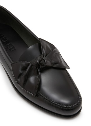 细节 - 点击放大 - HEREU - Corbati Bow Leather Loafers