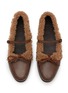 细节 - 点击放大 - HEREU - Lorea Shearling Trim Leather Loafers