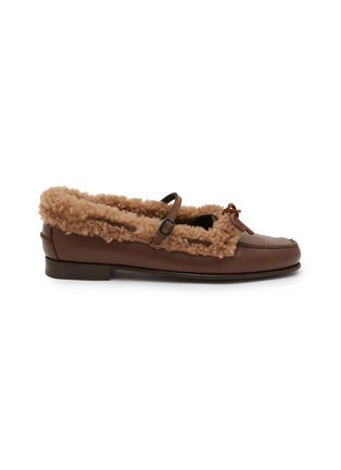 首图 - 点击放大 - HEREU - Lorea Shearling Trim Leather Loafers